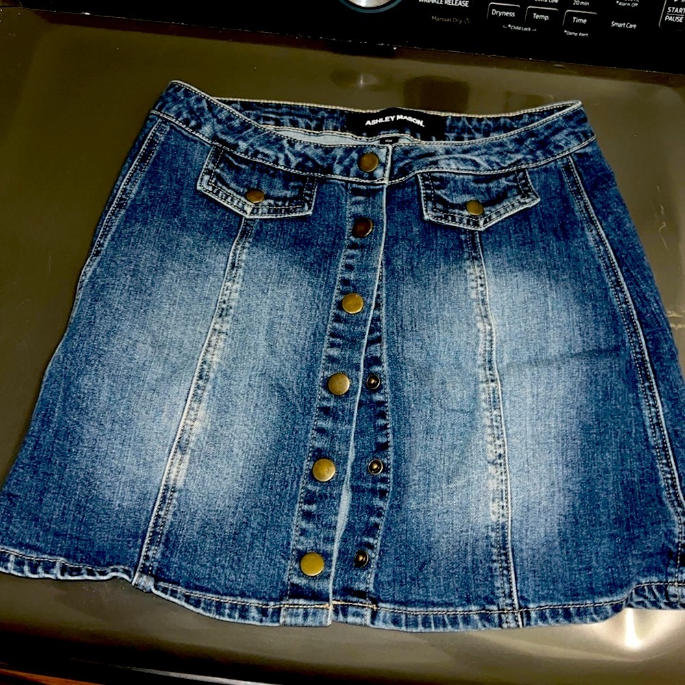 Button up mini skirt